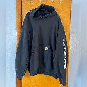 Carhartt Black Crewneck Hoodie with Sleeve Logo